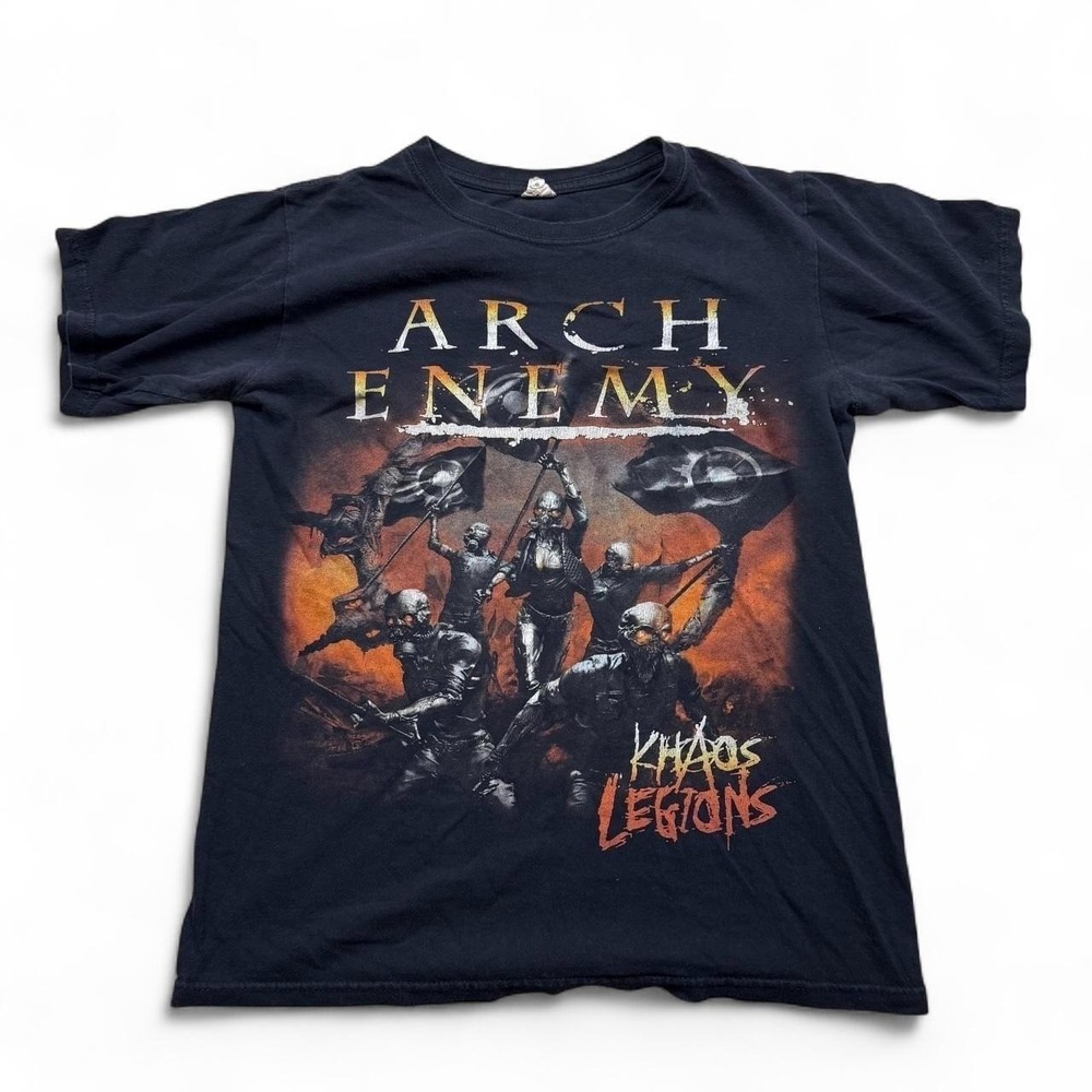 Arch Enemy Khaos Legions 2011 North American Tour T Shirt Black Small Band Tee